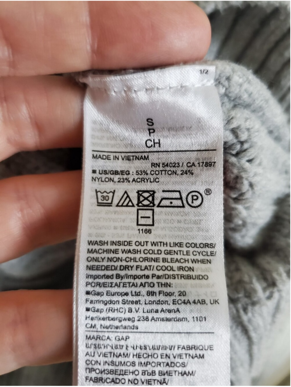 GAP Cashsoft Funnel Neck Oversized Sweater Grey Small Ribbed Knit Minimalist - Picture 11 of 13